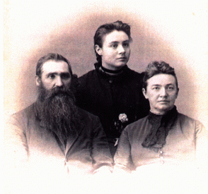 William H. Merritt, his daughter, Evangeline ("Eva") and sister, Lydia...taken around 1898
