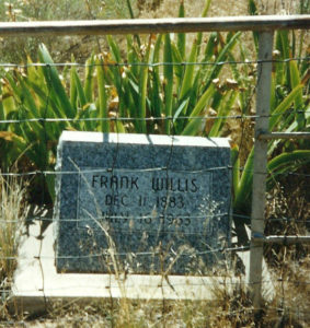 Frank Willis, Josie Bassett's husband's gravesite (2)